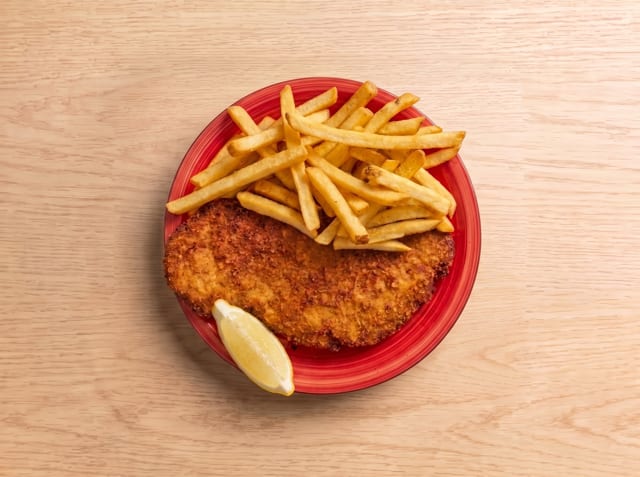 Fried Chicken Cutlet & Fries.